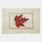Red Leaf Herfst Season Thape Kitchen Towel Theedoek (Horizontaal)