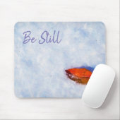 Red Leaf in Winter Foto Art Muismat (Met muis)