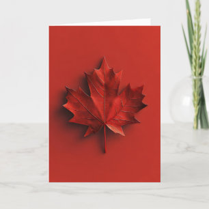 Red Leaf Maple Canada Feestdagen Kaart