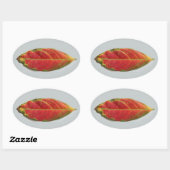  Red Leaf ovale sticker, sealer, label (Vel)