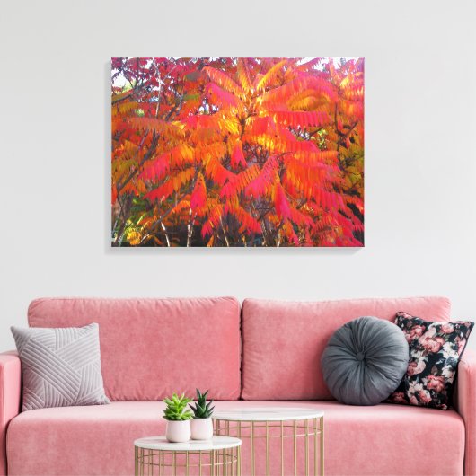 Red Leaf Tree 3 Canvas afdrukken (Insitu (Woonkamer))