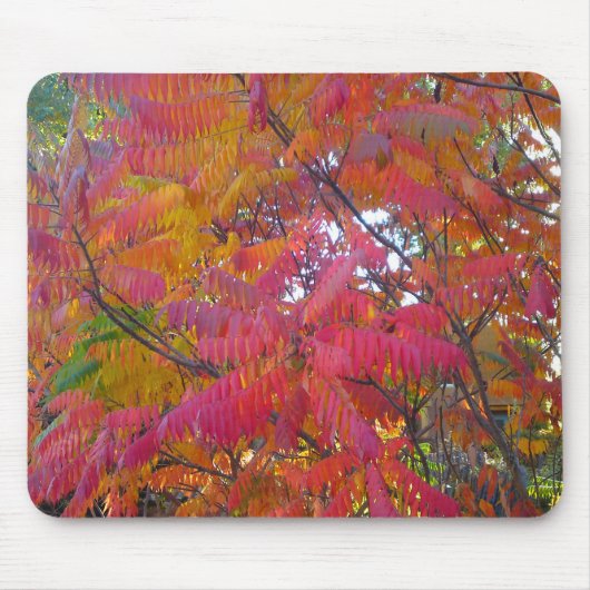 Red Leaf Tree Mousepad Muismat (Voorkant)