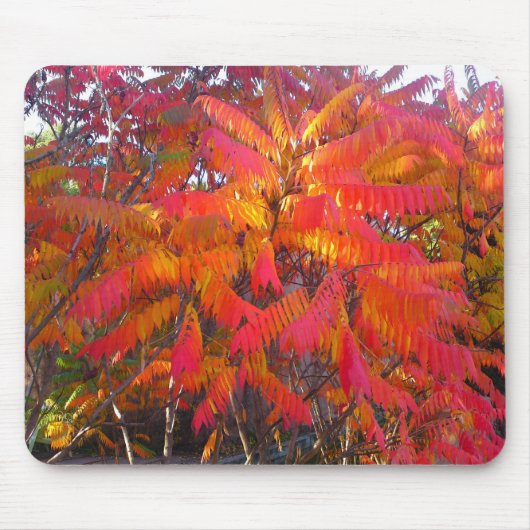 Red Leaf Tree Mousepad Muismat (Voorkant)