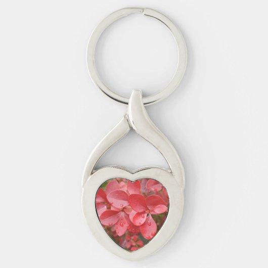 Red Leafs Heart Keychain (Voorkant)