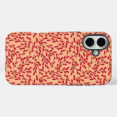  Red Leafy Branches Seamless Pattern Case-Mate iPhone Case (Achterkant (horizontaal))