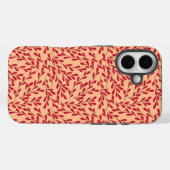  Red Leafy Branches Seamless Pattern Case-Mate iPhone Case (Achterkant (horizontaal))