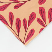  Red Leafy Branches Seamless Pattern Fleece Deken (Hoek)
