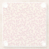  Red Leafy Branches Seamless Pattern Glazen Onderzetter (Achterkant)