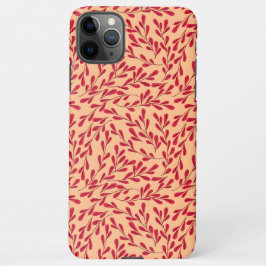  Red Leafy Branches Seamless Pattern iPhone 11Pro Max Hoesje