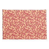  Red Leafy Branches Seamless Pattern Kussensloop (Achterkant-Rechts)