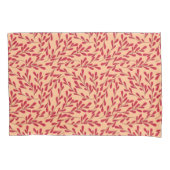 Red Leafy Branches Seamless Pattern Kussensloop (Voorkant-Links)