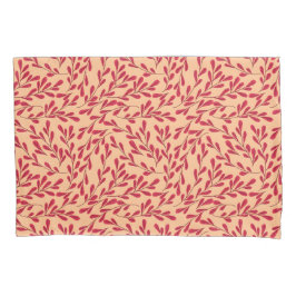  Red Leafy Branches Seamless Pattern Kussensloop