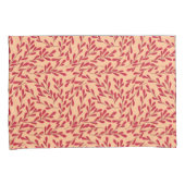  Red Leafy Branches Seamless Pattern Kussensloop (Voorkant-Rechts)