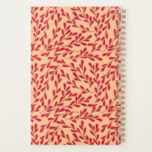  Red Leafy Branches Seamless Pattern Planner (Achterkant)