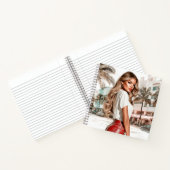 Red Leather Glam Girl Spiral Notebook Notitieboek (Binnen)