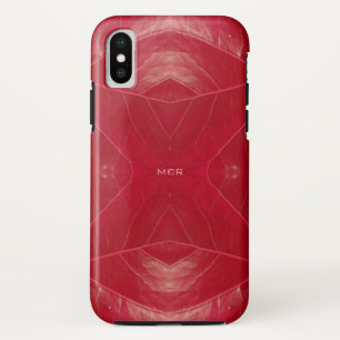 Red Leatherette iPhone X Hoesje