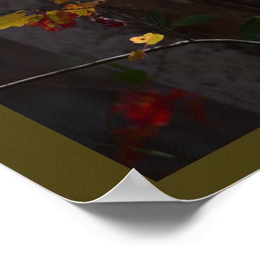 Red Leaves and Branches Poster (Hoek)