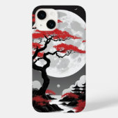 red leaves and full moon Case-Mate iPhone case (Achterkant)