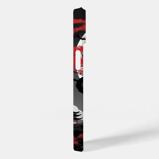 red leaves and full moon Case-Mate iPhone case (Achterkant / Rechts)