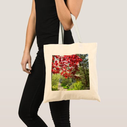Red Leaves en Walkway - Martha's Vineyard Tote Bag (Voorkant (product))