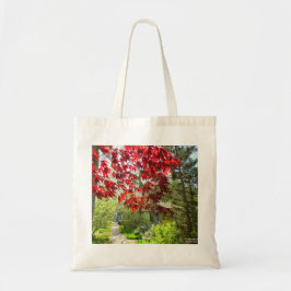 Red Leaves en Walkway - Martha's Vineyard Tote Bag