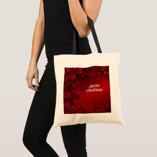Red Leaves Floral Holiday Canvas tas (Voorkant (product))