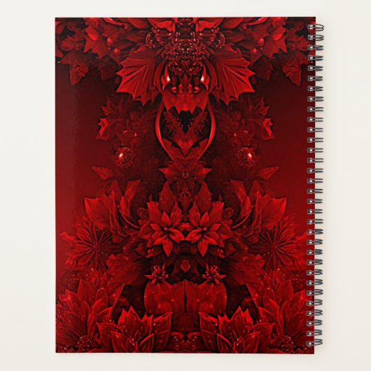 Red Leaves Floral Holiday Planner (Achterkant)
