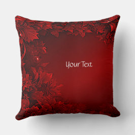 Red Leaves Floral Holiday Sierkussen