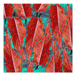 Red Leaves Foto Afdruk