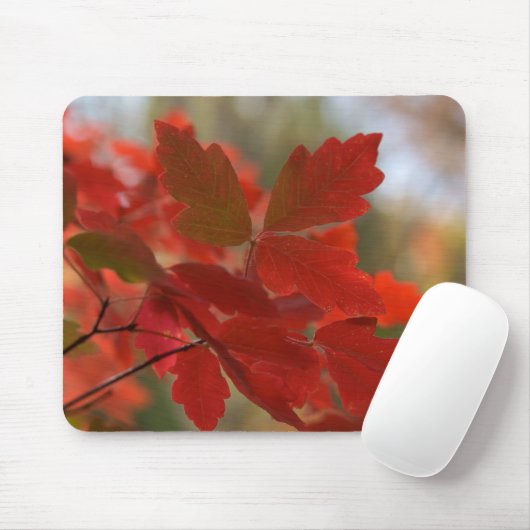 Red Leaves Mousepad Muismat (Met muis)