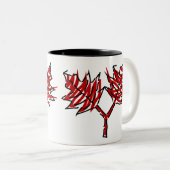 Red Leaves Vector Graphics Mok (Voorkant rechts)