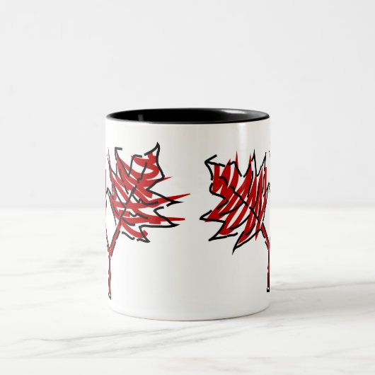Red Leaves Vector Graphics Mok (Center)