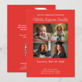 Red Legacy Collage QR Code Kaart (Voorkant / Achterkant)