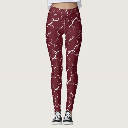 Red leggings with tie-dye design (Voorkant)