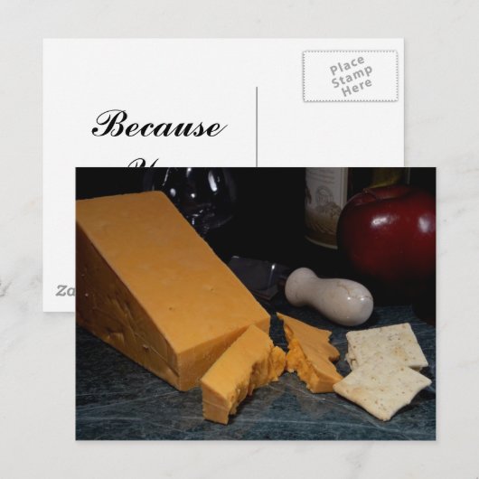 Red Leicester Cheese Briefkaart (Voorkant / Achterkant)