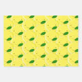 Red Lemon Pattern Inpakpapier Vel (Voorkant)
