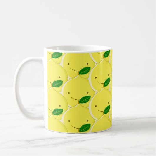 Red Lemon Pattern Koffiemok (Links)