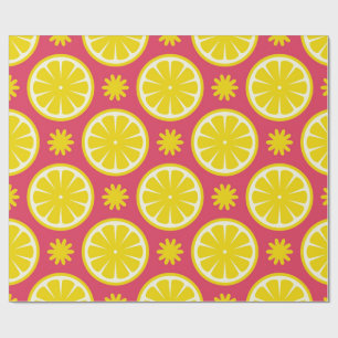 Red Lemon Wrapping Paper Cadeaupapier