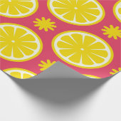 Red Lemon Wrapping Paper Cadeaupapier (Hoek)