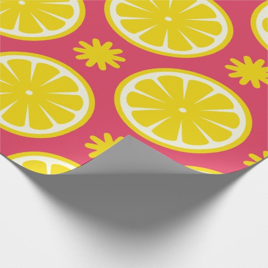 Red Lemon Wrapping Paper Cadeaupapier (Hoek)