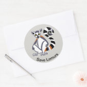 Red LEMURS - Natuur - Wildlife - Madagaskar Ronde Sticker (Envelop)
