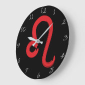 Red LEO Zodiac Sign Juli Birthday Astrology Grote Klok (Hoek)