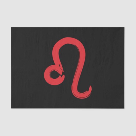 Red LEO Zodiac Sign Juli Birthday Astrology Tissuepapier (Voorkant)