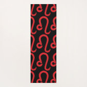 Red LEO Zodiac Sign Juli Birthday Astrology Yogamat (Achterkant)