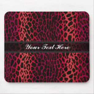 Red Leopard Animal Print aangepast Muismat
