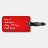 Red Leopard Animal Print | Personaliseren Bagagelabel (Achterkant horizontaal)