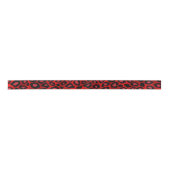 Red Leopard Animal Print Satijnen Lint (Voorkant)