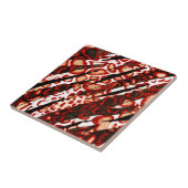 Red Leopard Camo Tegeltje (Zijkant)