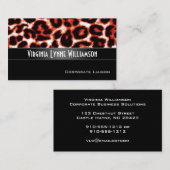 Red Leopard Modern Professional Visitekaartje (Voorkant / Achterkant)