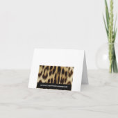 Red Leopard Monogram Stripes Bedankkaart (Achterkant)